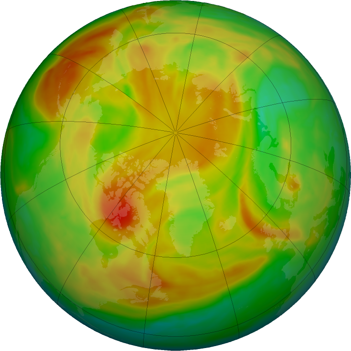 Arctic ozone map for 14 May 2021